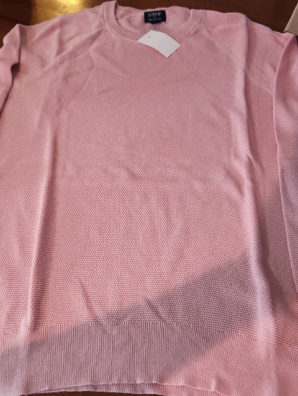 J. Crew Blush Pink Cotton Crewneck Sweater Size M NWT